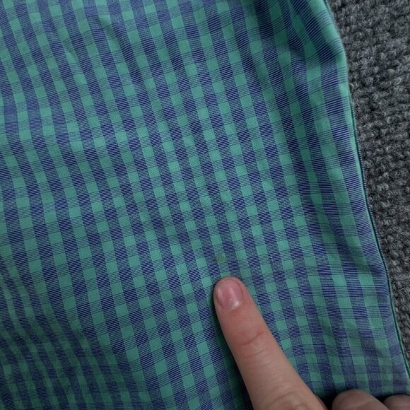 Brooks Brothers Short Sleeve Button Up Shirt Men Cotton Purple Green Medium Reg - Picture 13 of 16